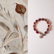 山萘Shannai原創綠松石琥珀手鏈手工手串