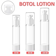 Botol Refill Vacuum 50Ml Bottle Pump Lotion Airless 80Ml Botol Spray Transparant 100Ml Tempat Parfum