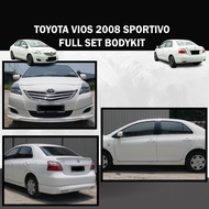 TOYOTA VIOS DUGONG NCP93 2008-2012 SPORTIVO MODEL FULL SET BODYKIT FRONT SKIRT ,SIDE SKIRT ,REAR SKI