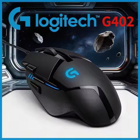 Logitech G402 Right Handed Wired Mouse For Gamer Office PC Ergonomic Contoured Shape 4000 DPI Delta 
