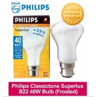 Philips Classictone Superlux E27 B22 25W 40W 100W Bulb (Frosted)