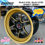 ล้อแม็กขอบ 18x8.5 ET+35, 18x9.5 ET+30 6รูx139.7 CB106.1 🚘 ยี่ห้อ Cosmis รุ่น TYPE-R GRAN TURISMO 🔥(ราคาต่อ1วง)🔥 ⚡️ขายยกชุด4วง⚡️ ไม่ขายแยก รับประกันโครงสร้าง6ปี