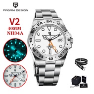 2023 New 40MM PAGANI DESIGN NH34 Men's GMT Automatic Mechanical Watches Sapphire Stainless Steel Waterproof Clock Reloj Hombre