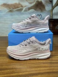 🍑全新正貨🌸Hoka One One Clifton 9 減震透氣跑步鞋 女款 白粉