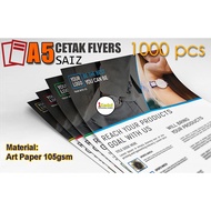 Print Flyers A5 Kualiti 105gsm 1000 helai