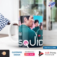 SQUID GAME 2 Creative COFFEE Mug/ Cup (CHARACTERS 456, 222, 001, Frontman)