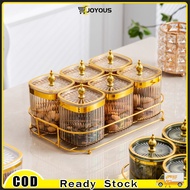 6pcs Set Bekas Kuih Raya Kedap Udara Balang Kuih Raya Spice Container Balang Plastik Food Jar Balang