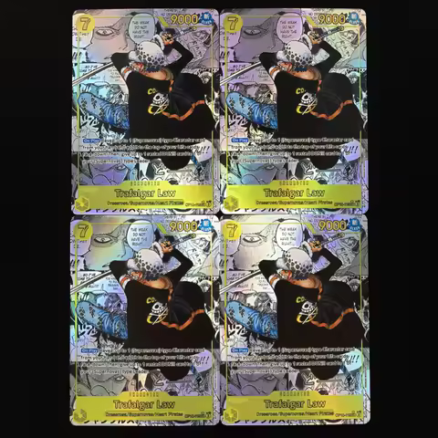 One Piece TCG OPCG English Trafalgar Law Manga Card OP10-119 Law 7 Cost Yellow Law Textured Foil Car