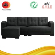 P2U JJ SOFA L SHAPE 4S+STOOL / SOFA PANJANG / SOFA MEWAH / SOFA FABRIK / SOFA KAIN / SOFA CORNER
