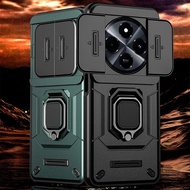 For Xiaomi Poco C75 C65 Luxury Slide Camera Armor Magnetic Ring Stand Case Cover