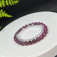 玉化紅綠寶素串手鏈 紅寶石黝簾石西瓜雙色手串 7mm 疊戴女款