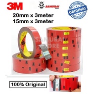 (100% Original) 3M Double Side Tape Exterior Waterproof Heavy Duty Outdoor Tape 20mm/15mm/10mm (100%