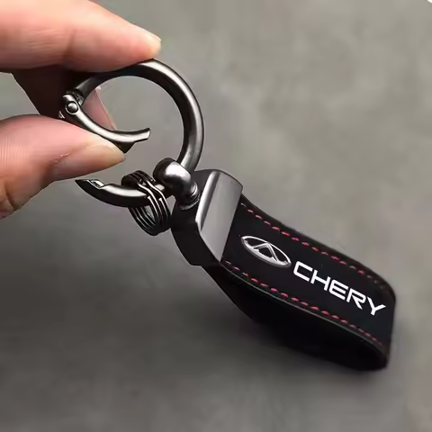 For Chery Tiggo 7 Pro 4 3 5x 5 8 T11 3 5 Gx EQ7 E Fulwin 2 Arrizo 6 QQ Car Logo Keychain Suede Keyri