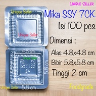 (Isi100) Mika 7A 7C 7M 7L 7AL Tebal / Mika Kue Roti Jajan Wadah Plastik Mika Bening Kotak / Mika Moc