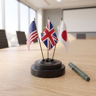 Office Desk Flag Stand Round Flag Holder Indoor Flag Stand Desktop Flag Holder  zhiyuanzh