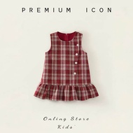 Girl Velvet Vest Dress Winter Ceremony Dress
