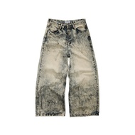 WHITENOSE MANUAL WASH BAGGY JEANS Wide Leg Jeans, jeans 13.5 OZ
