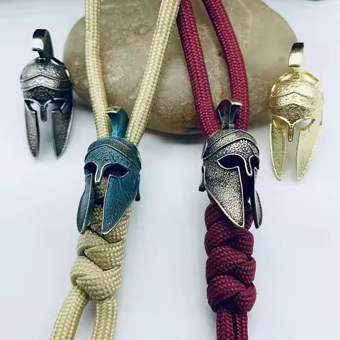Hot EDC Paracord Beads Metal Soldiers Knife Lanyards Decoration Paracord Bracelet Braided Parts Acce