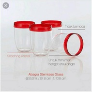 (STOK LAMA) Tupperware allegra glass (4pcs)