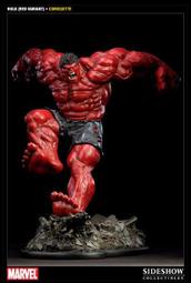 (現貨供應）Sideshow 台灣獨家代理BenToy 推薦美國MARVEL漫畫英雄系列Red Hulk紅浩克大型雕像官網商店限定版SC-2000642