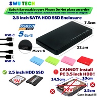 USB 3.0 2.5 inch SATA Hard Disk External Case Laptop 2.5" HDD SSD Enclosure Case 2.5" External Hard 