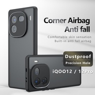 Light Scrub PC Skin feel Anti fingerprint Hard Phone Case for iQOO 12 12Pro iQOO12 Anti fall Protect