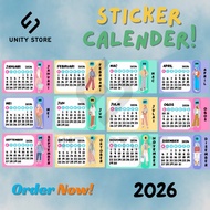 [ DESIGN 1 ] 2026 STICKER KALENDER NEW YEAR CALENDER STICKER KALENDER STICKER