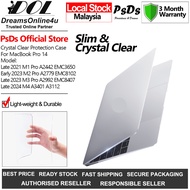 PsDs Crystal Clear Ultra Slim Light-weight Hard Cover Case Laptop MacBook Pro 14 (M4) 2024 A3401 A31