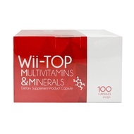 Wii-Top Capsules Multivitamins วี-ท๊อป ผลิตภัณฑ์เสริมอาหาร วิตามินรวม และ แร่ธาตุ จำนวน 1 กล่อง 100 