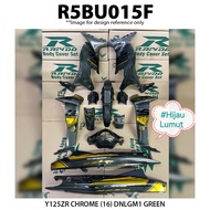 Cover Set Rapido Yamaha Y125ZR Chrome (16) White Hijau Lumut Y125 Accessories Motor 125ZR DNLGM1 Gre