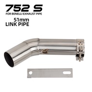 Motorcycle Exhaust Pipe Modify Stainless Escape Middle Link Elbow Pipe 51MM Interface Mid Section Tu