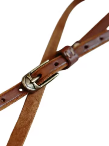 Luxury Suede Belt For Women Stylish Leather Belt Brass Pin Buckle Genuine Leather Belt Clothing Acce