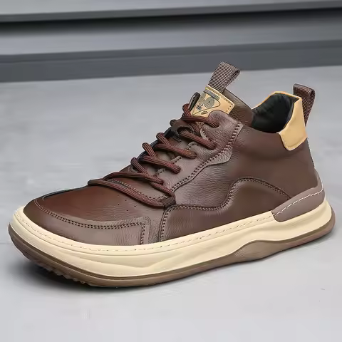 Men's Leather Surface Waterproof Casual Leather Shoes Fashionable Outdoor Men's Sports Shoes Men's S