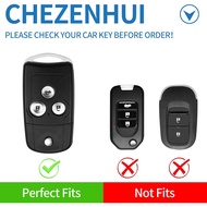 Compatible with Acura Key Fob Cover with Leather Lanyard, Car Key Case Shell Protection for Accord A