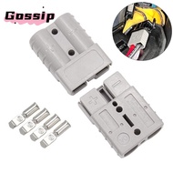 GOSSIP Battery Power Connector, 600V Grey Red Plug Cable Terminal, Power Connectors 50 AMP Cable Con