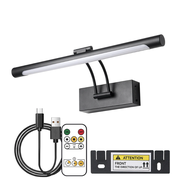 【Spot Eress】 Wall Lamp Usb Rechargeable 4400mAh 5V LED Wall Lights Wireless Picture Light with Remot