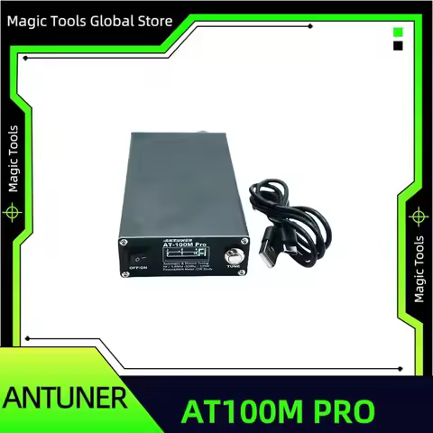ANTUNER AT100M PRO 1.8MHz-30MHz 100W Antenna Tuner with Built-in SWR/Power Meter & CW Practice Funct