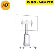 NB North Bayou G85 Mobile TV Stand 55 to 85 Inch Flat Panel Height Adjustable VESA 100lbs