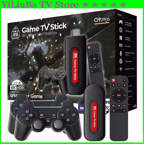 [Genuine]2026 New Q9 Pro USB2.0 Game Console 64G 3D gaming 5G Android 4K full network 10000+Games TV