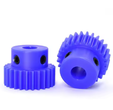 1Pcs 15T-45T 1 Mod Blue Nylon Spur Gear Motor Gear 1M Mechanical Transmission Plastic Gears Bore 4/5