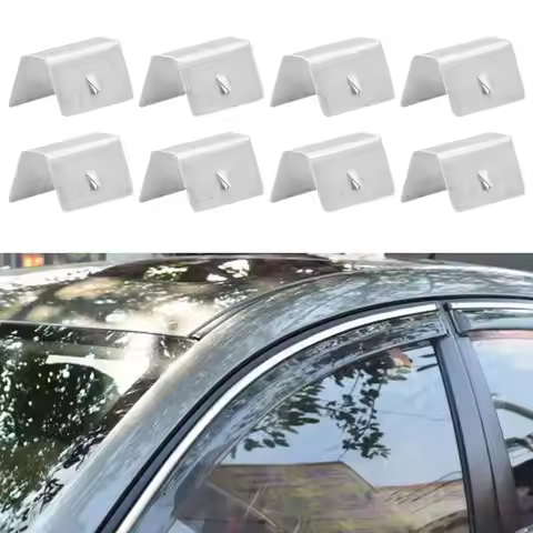 4/8/12pcs Car Wind Rain Deflector Fitting Clips Steel Car Rain Eyebrow Clip Replacement Auto Accesso