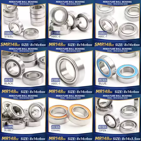 FUSHI Miniature Ball Bearing MR148zz 8x14x4 mm For Strong Handpiece Marathon MR148 RS 2RS Drills Bea