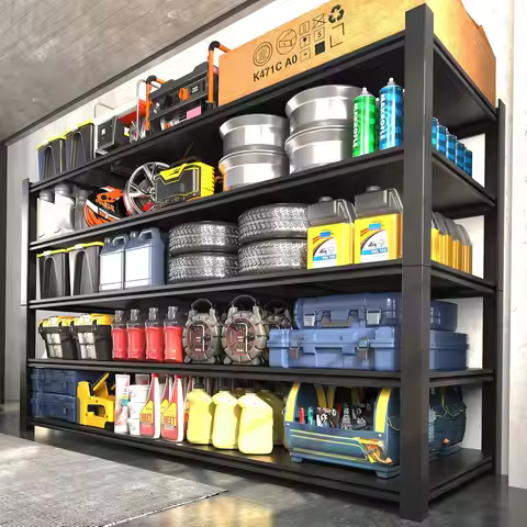 5000LBS Garage Shelving Heavy Duty Metal Shelves ,Storage Shelves Adjustable 5 Tier Metal Shelves fo
