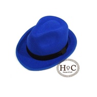 Houseofcuff Fedora Hat BLUE BRIGHT FEDORA HAT