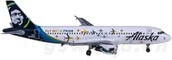 For: Die Casting 1: 400 Scale Alaska Airlines A320 Simulated Metal Alloy Aircraft Model