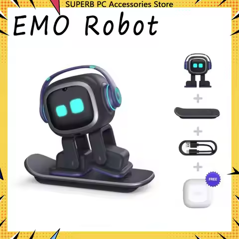 EMO Robot Companion Ai robot Cute Intelligent AI Voice Electronic Pet Mini Smart Robots Desktop Deco