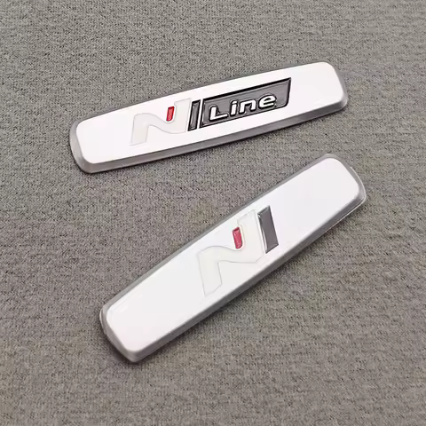 3D Metal Car Stickers N Line Logo Emblem Seat Badge Nline Sticker Accessories For Hyundai N Avante S