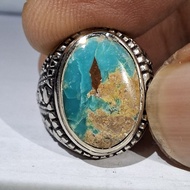 PERSIAN TURQUOISE biru EST DIMTOSCA 16x11x6.5 Ring 8