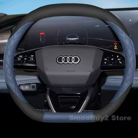 Leather Car Steering Wheel Cover for ALL NEW Audi A5L Q6L Q4 Q5 S etron 2024 2025 2026 wear-resistan