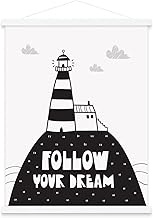 Benjia Magnetic Poster Rail, Magnetic Poster Frame, Wooden Poster Strip, Poster Hanger for Prints an